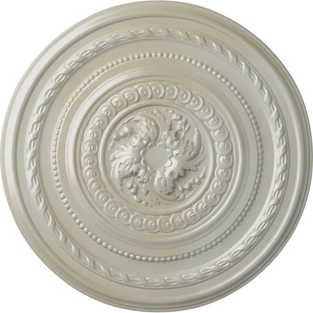 Ekena Millwork Pearl Ceiling Medallion (Fits Canopies up to 1 7/8"), Hand-Painted Flash Blue, 26 1/4"OD x 1 1/2"P CM26PEFBS
